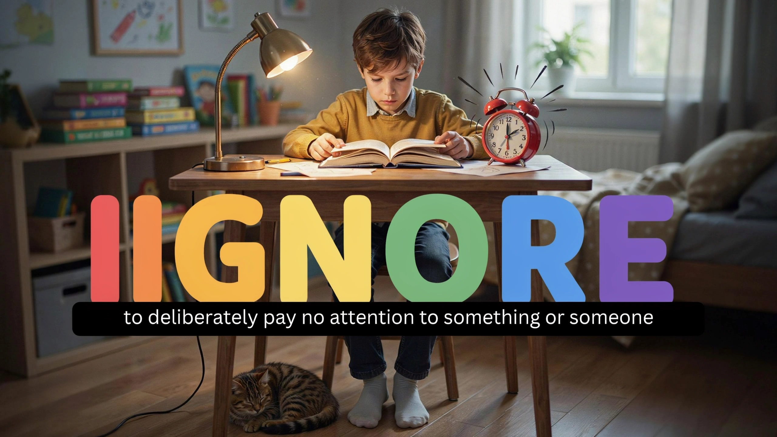 English Illustration for ignore